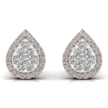 Buy Leaf Shape Diamond Stud Earring from Ivana Jewels Best lab grown diamond jewellery brand