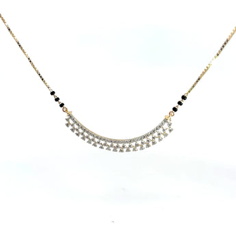 Buy Minimalist Stylish Diamond Mangalsutra Online | Ivana Jewels Best lab grown diamond jewellery brand