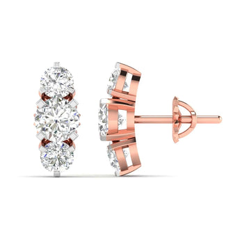 Buy Triple Threat Diamond Dangler Earring from Ivana Jewels Best lab grown diamond jewellery brand