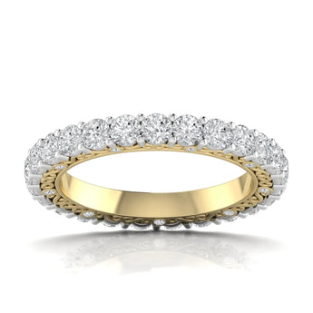 Buy Round Cut Gold Diamond Eternity Ring from Ivana Jewels Best lab grown diamond jewellery brand