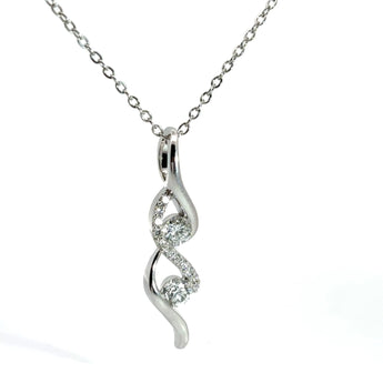 Buy Swirl Round Cut Diamond Pendant Online from Ivana Jewels Best lab grown diamond jewellery brand