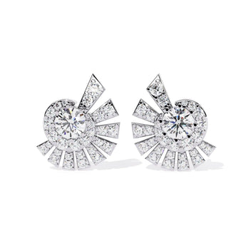 Buy Round Cluster Diamond Stud Earring from Ivana Jewels Best lab grown diamond jewellery brand