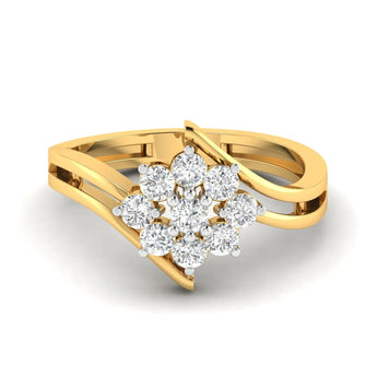 Round Diamond Cluster Ring Best lab grown diamond jewellery brand
