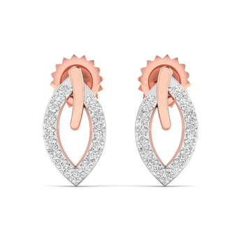 Buy Openwork Gold Diamond Dangler Earring from Ivana Jewels Best lab grown diamond jewellery brand