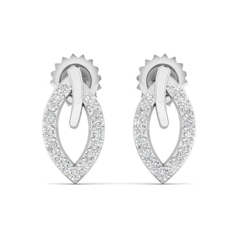 Buy Openwork Gold Diamond Dangler Earring from Ivana Jewels Best lab grown diamond jewellery brand