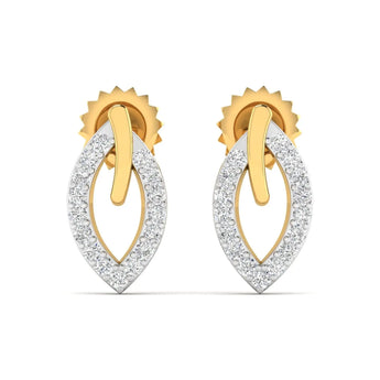 Buy Openwork Gold Diamond Dangler Earring from Ivana Jewels Best lab grown diamond jewellery brand
