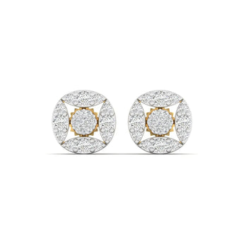 Round Diamond Pavé Halo Studs Ivana Jewels Best lab grown diamond jewellery brand