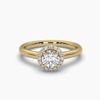 Buy Gold Round Solitaire Diamond Engagement Ring from Ivana Jewels Best lab grown diamond jewellery brand