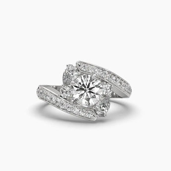Buy Round & Pear Cut Diamond Cocktail Ring at Ivana Jewels Best lab grown diamond jewellery brand