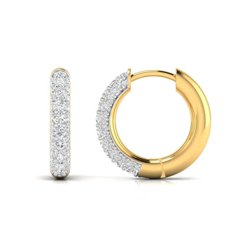 Buy Round cut Gold Diamond Earring from Ivana Jewels Best lab grown diamond jewellery brand