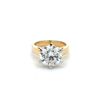 5 Carat Minimalist Round Diamond Engagement Ring