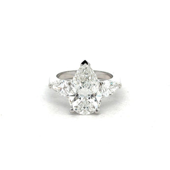 5 Carat Pear Cut Diamond Statement Ring
