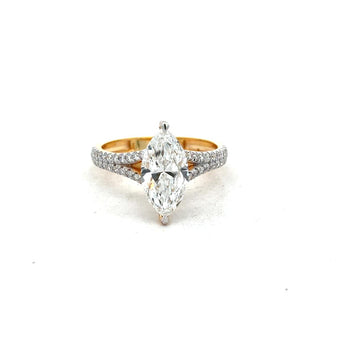 2 Carat Marquise Cut Diamond Split Shank Ring