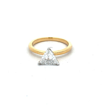 1 Carat Trillion Cut Diamond Solitaire Ring
