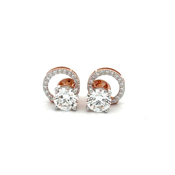 Classic 1.5 Carat Each Round Cut Diamond Studs