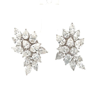 Multi-Shape Diamond Cluster Earrings