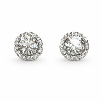 2.0 Carat Brilliant Cut Diamond Stud Earring