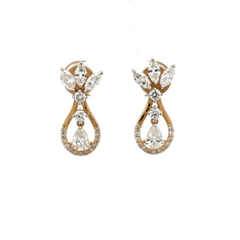 Minimalist Princess Cut Solitaire Diamond Single Stud Earring