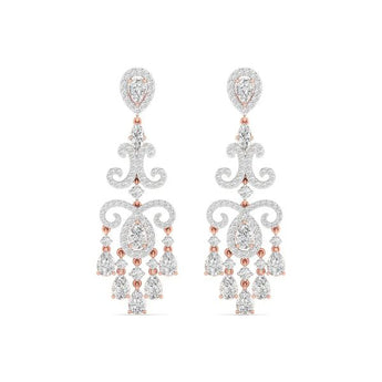 Vintage-Style Diamond Dangle Earrings