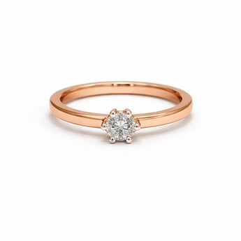 Elegant Rose Gold Diamond Solitaire Ring for Everyday Luxury