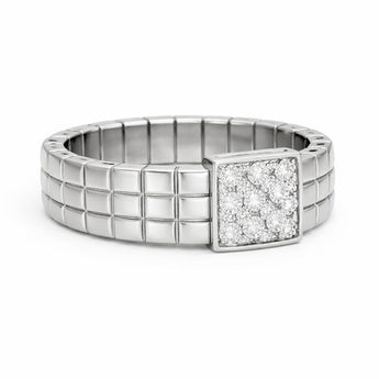 Men’s Square  Diamond Look Ring