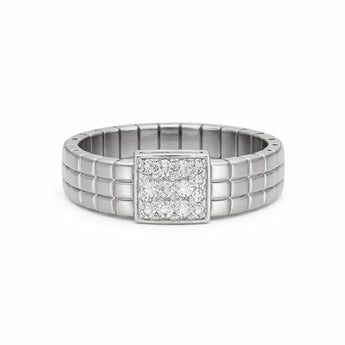 Men’s Square  Diamond Look Ring
