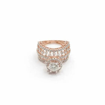 Stunning 2.61 Carat Diamond Pavé Heart Promise Ring