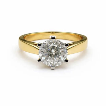 2.958 Carat Luxury Round Cut Diamond Solitaire Engagement Ring