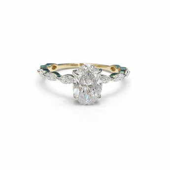 Elegant 2.210 Ct Oval Brilliant Diamond Ring in Yellow Gold