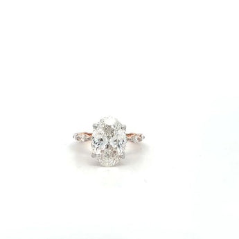 5.781 Carat Lab-Grown Oval Cut Diamond Solitaire Ring