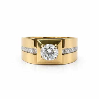2.06 Carat Lab-Grown Diamond Gold Men’s Statement Ring