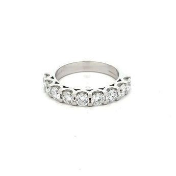 Diamond Eternity Band Ring in White Gold with Round Cut Diamonds