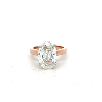 Oval Brilliant Diamond Solitaire Ring