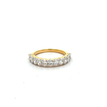 Oval Diamond Half-Eternity Wedding Band