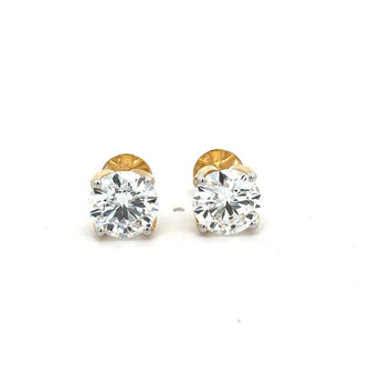 2.7 Each Carat Timeless Round Cut Diamond Earrings
