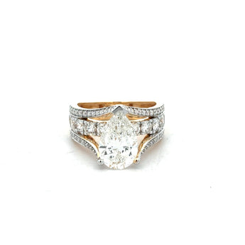 3 Carat Pear Cut Diamond Engagement Ring