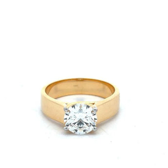 2.5 Carat Lab-Grown Round Diamond Solitaire Gold Ring