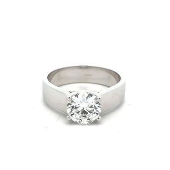 2.5 Carat Lab-Grown Round Diamond Solitaire Gold Ring