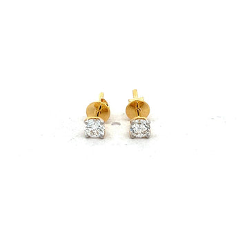 Elegant Rose Gold Solitaire Diamond Stud