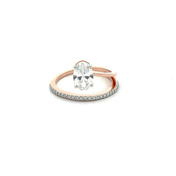 1 Carat Oval Cut Diamond Engagement Ring
