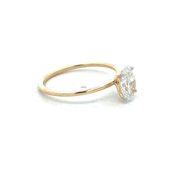 Pear Diamond Toi et Moi Open Band Ring