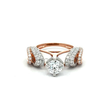 1 Carat Sparkling Round Diamond Halo Ring