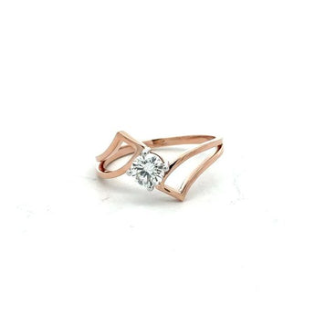 Contemporary  Solitaire Diamond Engagement Ring