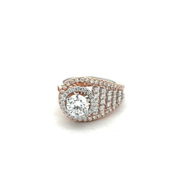 86 Cents  Round Solitaire Diamond Ring