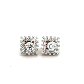Cluster Finish Diamond Earrings