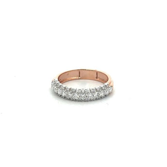 Triple Row Diamond Pavé Wedding Band