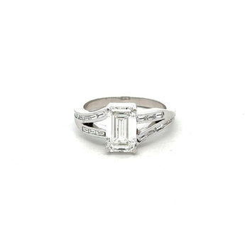 2 Carat Emerald Cut Diamond Engagement Ring