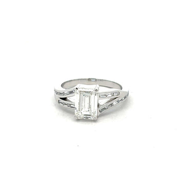 2 Carat Emerald Cut Diamond Engagement Ring