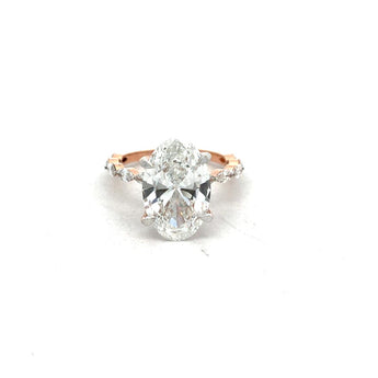 5 Carat Oval Cut Diamond Solitaire Ring