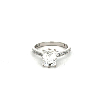 2 Carat Cushion Emerald Cut Diamond Statement Ring